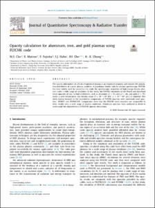 Opacity calculation for aluminum, iron, and gold plasmas using FLYCHK code