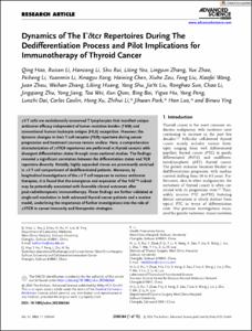 Dynamics of The Γδtcr Repertoires During The Dedifferentiation Process and Pilot Implications for Immunotherapy of Thyroid Cancer