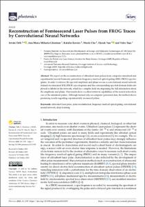 Reconstruction of Femtosecond Laser Pulses from FROG Traces by Convolutional Neural Networks