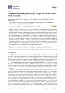 Numerical investigation of jet angle effect on airfoil stall control
