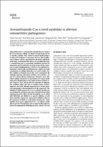 Avenanthramide C as a novel candidate to alleviate osteoarthritic pathogenesis