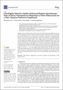 Ultrahighly Sensitive Surface-Enhanced Raman Spectroscopy Film of Silver Nanoparticles Dispersed in Three Dimensions on a Thin Alumina Nanowire Framework