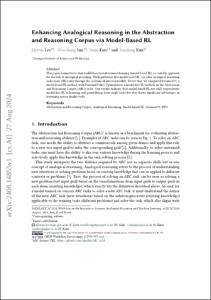 Enhancing Analogical Reasoning in the Abstraction and Reasoning Corpus via Model-Based RL