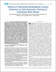 Effects of Vibrotactile Biofeedback Coding Schemes on Gait Symmetry Training of Individuals With Stroke