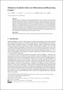 Abductive Symbolic Solver on Abstraction and Reasoning Corpus