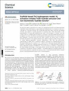 Scaffold-based [Fe]-hydrogenase model: H-2 activation initiates Fe(0)-hydride extrusion and non-biomimetic hydride transfer