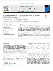 Numerical investigation on high-speed jet actuation for transient control of flow separation