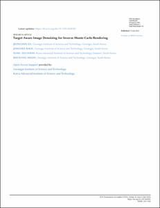 Target-Aware Image Denoising for Inverse Monte Carlo Rendering