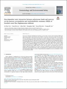Size-dependent toxic interaction between polystyrene beads and mercury on the mercury accumulation and multixenobiotic resistance (MXR) of brackish water flea Diaphanosoma celebensis
