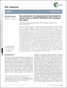 Key parameters for enhancing the thermoelectric power factor of PEDOT:PSS/PANI-CSA multilayer thin films