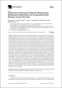 Temperature prediction using the missing data refinement model based on a long short-term memory neural network