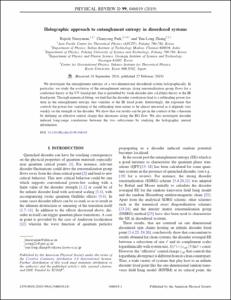 Holographic approach to entanglement entropy in disordered systems