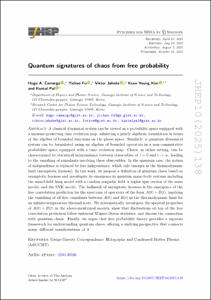 Quantum signatures of chaos from free probability