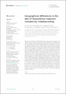 Geographical differences in the diet of Dissostichus mawsoni revealed by metabarcoding