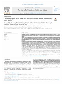 Circulating apelin levels fail to link sarcopenia-related muscle parameters in older adults