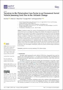 Variation in the polarization loss factor in an unmanned aerial vehicle jamming link due to the attitude change