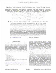 Super-Heavy Ions Acceleration Driven by Ultrashort Laser Pulses at Ultrahigh Intensity