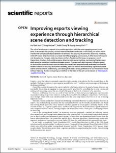Improving esports viewing experience through hierarchical scene detection and tracking