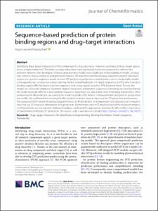 Sequence-based prediction of protein binding regions and drug-target interactions