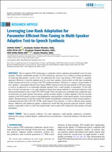 Leveraging Low-Rank Adaptation for Parameter-Efficient Fine-Tuning in Multi-Speaker Adaptive Text-to-Speech Synthesis
