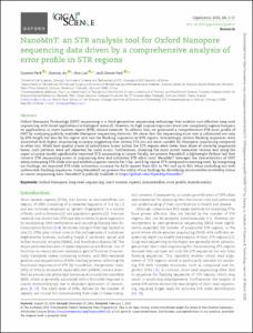NanoMnT: an STR analysis tool for Oxford Nanopore sequencing data driven by a comprehensive analysis of error profile in STR regions