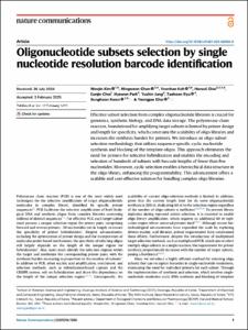 Oligonucleotide subsets selection by single nucleotide resolution barcode identification