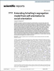 Extending Schelling’s segregation model from self orientation to social orientation