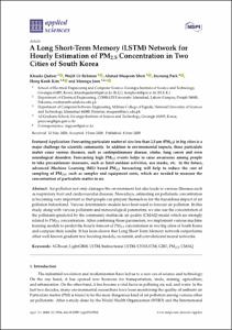A Long Short-Term Memory (LSTM) network for hourly estimation of PM2.5 concentration in two cities of South Korea