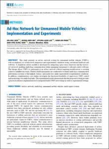Ad-Hoc Network for Unmanned Mobile Vehicles: Implementation and Experiments