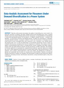 Data-Analytic Assessment for Flexumers Under Demand Diversification in a Power System