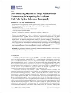 Post-Processing Method for Image Reconstruction Enhancement in Integrating-Bucket-Based Full-Field Optical Coherence Tomography