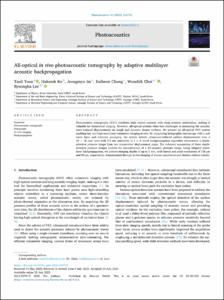All-optical in vivo photoacoustic tomography by adaptive multilayer acoustic backpropagation