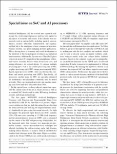 Special issue on SoC and AI processors
