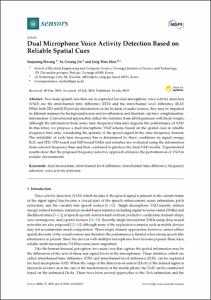 Dual Microphone Voice Activity Detection Based on Reliable Spatial Cues