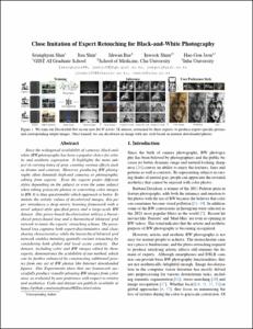 Close Imitation of Expert Retouching for Black-and-White Photography