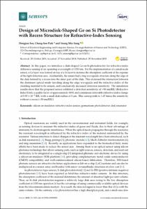 Design of Microdisk-Shaped Ge on Si Photodetector with Recess Structure for Refractive-Index Sensing