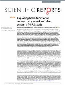 Exploring brain functional connectivity in rest and sleep states: a fNIRS study