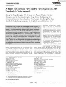 A Room-Temperature Ferroelectric Ferromagnet in a 1D Tetrahedral Chain Network
