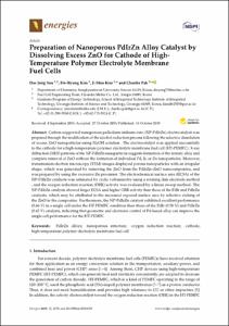 Preparation of Nanoporous PdIrZn Alloy Catalyst by Dissolving Excess ZnO for Cathode of High- Temperature Polymer Electrolyte Membrane Fuel Cells