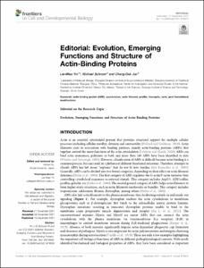 Editorial: Evolution, Emerging Functions and Structure of Actin-Binding Proteins