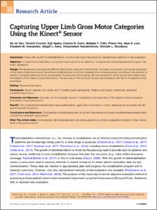 Capturing upper limb gross motor categories using the kinect