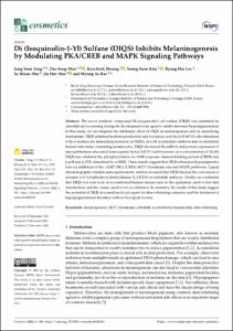 Di (Isoquinolin-1-yl) sulfane (diqs) inhibits melaninogenesis by modulating pka/creb and mapk signaling pathways