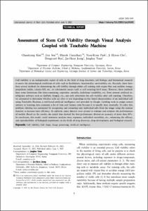 Assessment of Stem Cell Viability through Visual Analysis Coupled with Teachable Machine