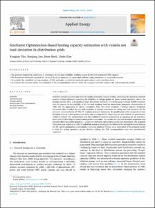 Stochastic Optimization-Based hosting capacity estimation with volatile net load deviation in distribution grids