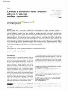 Advances in biomaterial-based composite spheroid for articular cartilage regeneration