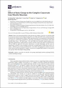 Effect of Ionic Group on the Complex Coacervate Core Micelle Structure