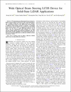 Wide Optical Beam Steering LCOS Device for Solid-State LiDAR Applications