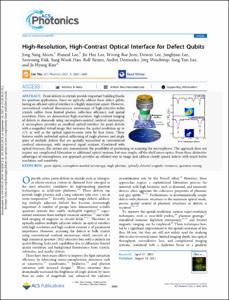 High-Resolution, High-Contrast Optical Interface for Defect Qubits