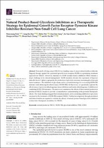 Natural Product-Based Glycolysis Inhibitors as a Therapeutic Strategy for Epidermal Growth Factor Receptor–Tyrosine Kinase Inhibitor-Resistant Non-Small Cell Lung Cancer