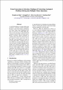 From Generation to Selection: Findings of Converting Analogical Problem-Solving into Multiple-Choice Questions